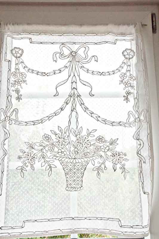 Scheibengardine Como in weiß aus 80 romantischer Größe cm atemberaubender, 60 Spitze in x cm